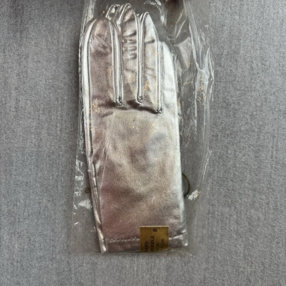 New Vintage Stetson 1960's Silver Dress Gloves Size 8 Original‎ Paperwork